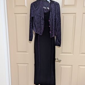 Elegant Purple Dress with Jacket